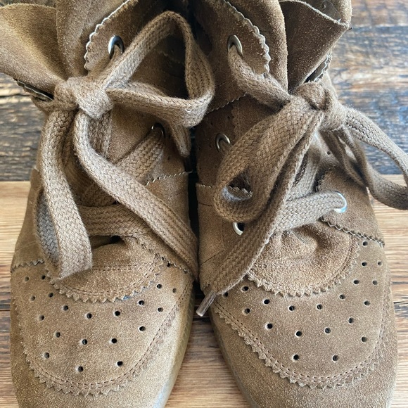 Isabel Marant Bobby suede hidden wedge sneakers size 39 brown - Picture 2 of 7